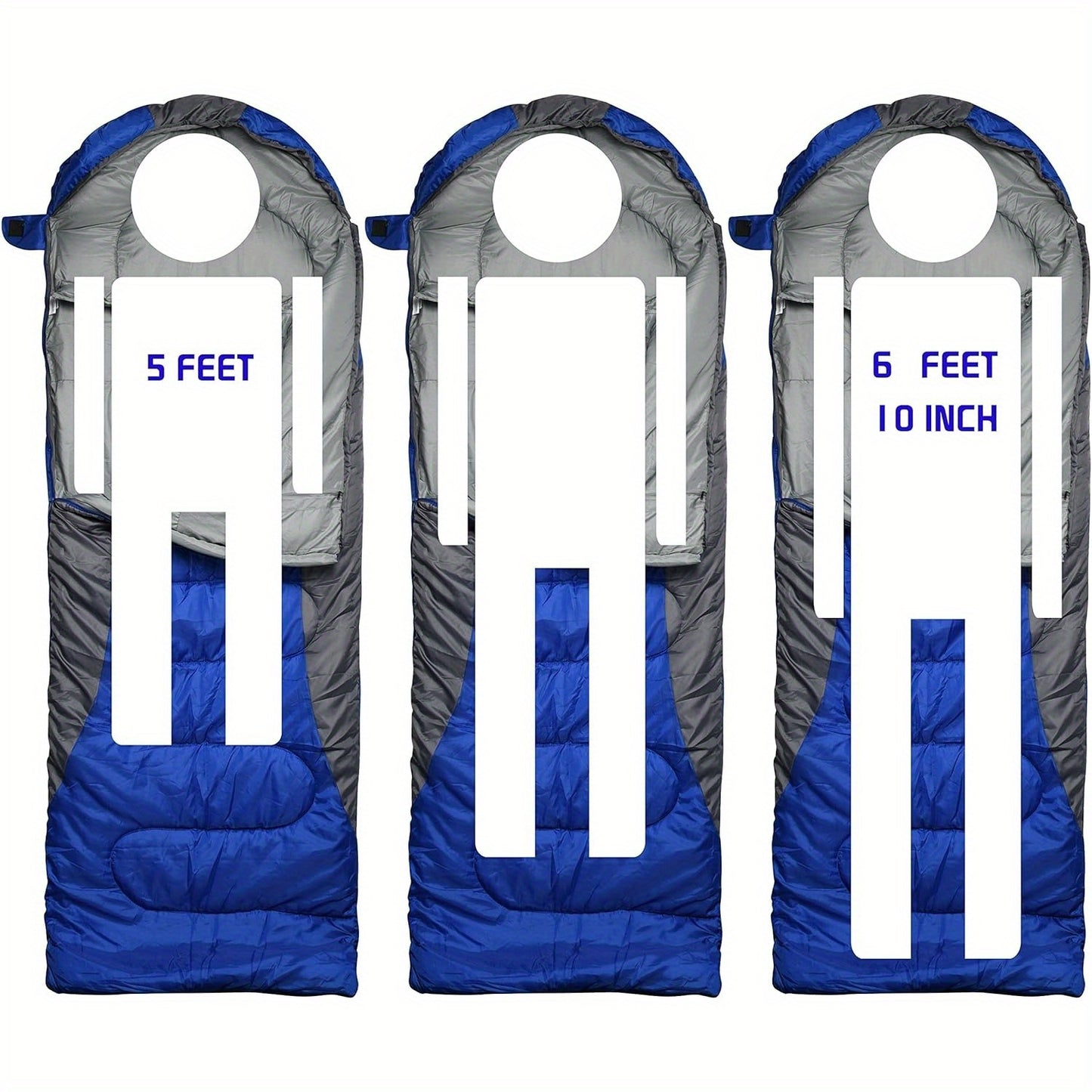 0-Degree Winter Sleeping Bag for Adults - 450GSM Cold Weather Camping Gear with High Quality Compression Sack, Envelope Hoodie Design for Big & Tall, 4-Season Lightweight & Machine Washable for Backpacking Hiking Outdoor Adve