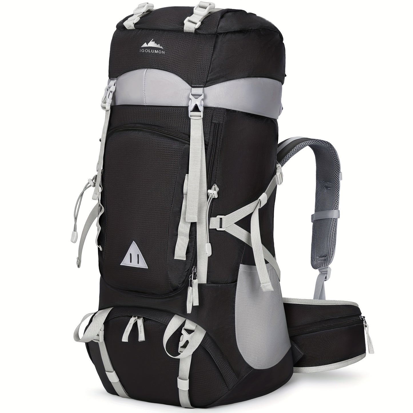 IGOLUMON 15.85gal Waterproof Hiking & Camping Backpack with Rain Cover - Lightweight Large Capacity Backpack, Adjustable Straps, Multiple Compartments, Durable Polyester for Outdoor Travel, Men & Women, Camping Gear | Functio