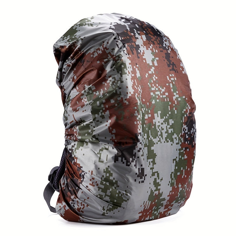 1pc 9.25gal Portable Outdoor Backpack with Cover - Durable Polyester, Ideal for Travel, Camping, and Sports Accessories, Camping Gear | Vibrant Backpack | Durable Backpack