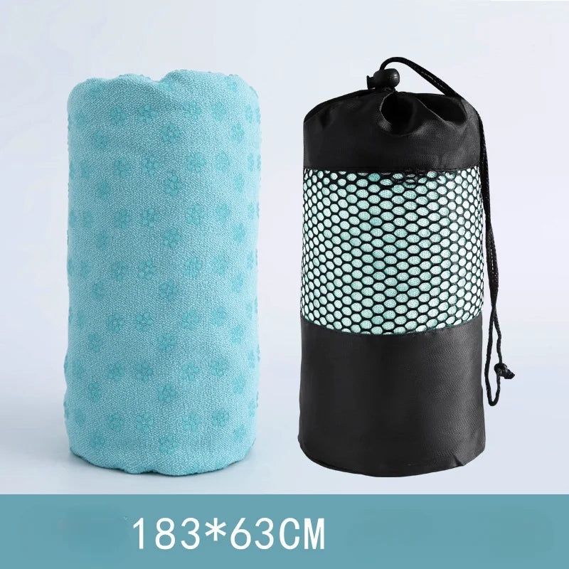 183*63cm Yoga Towel Professional Non-slip Mat Widened Lengthening Fitness Mat Home Sweat-absorbent Terry Cloth Yoga Pad