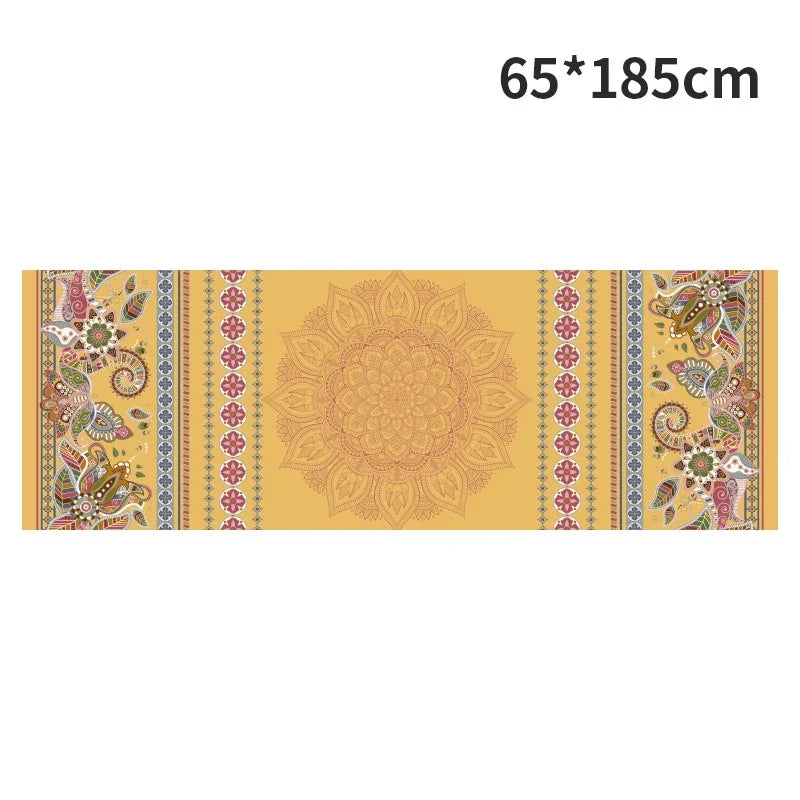 Hot Yoga Mat Towel 185*63cm Printed Yoga Towel Non Slip Fitness Workout Mat Cover for Pilates Gym Yoga Blankets