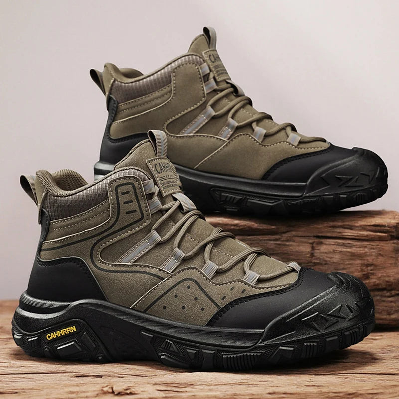 Fall/Winter Outdoor Hiking Shoes, Anti-slip and Wear-resistant Workwear Sports Shoes, Men's Work Boots