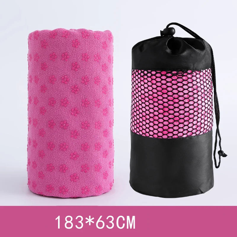 183*63cm Yoga Towel Professional Non-slip Mat Widened Lengthening Fitness Mat Home Sweat-absorbent Terry Cloth Yoga Pad