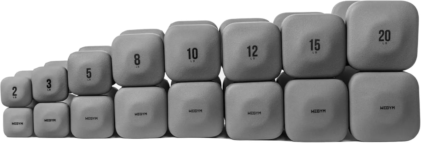 Dumbbells Anti Slip Anti Roll Thick Handles Free Weights Square Dumbbells for Secure Workouts at Home Weightlifting and Personal