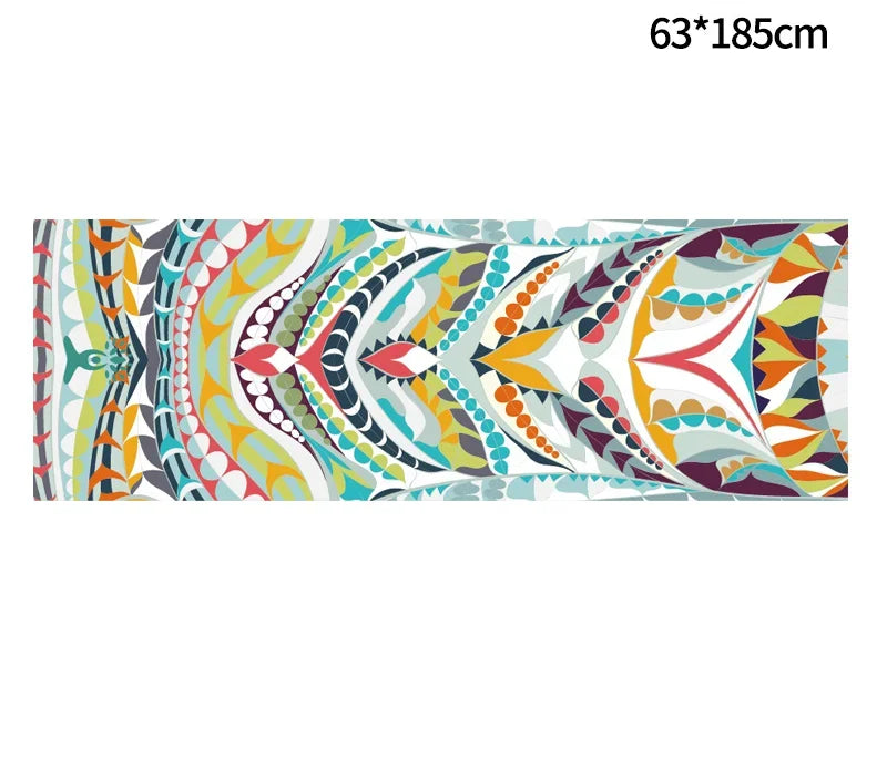 Hot Yoga Mat Towel 185*63cm Printed Yoga Towel Non Slip Fitness Workout Mat Cover for Pilates Gym Yoga Blankets