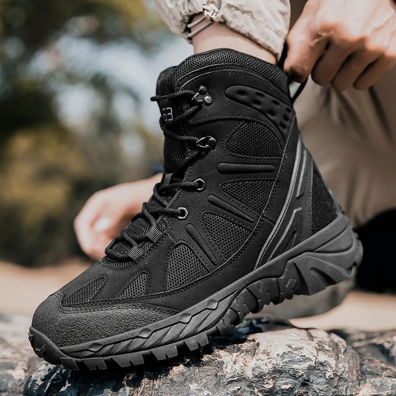 New Tactical Boots Outdoor Camping Military Style Men's Spring Summer Season Hiking Shoes Comfortable Breathable Sports Gear