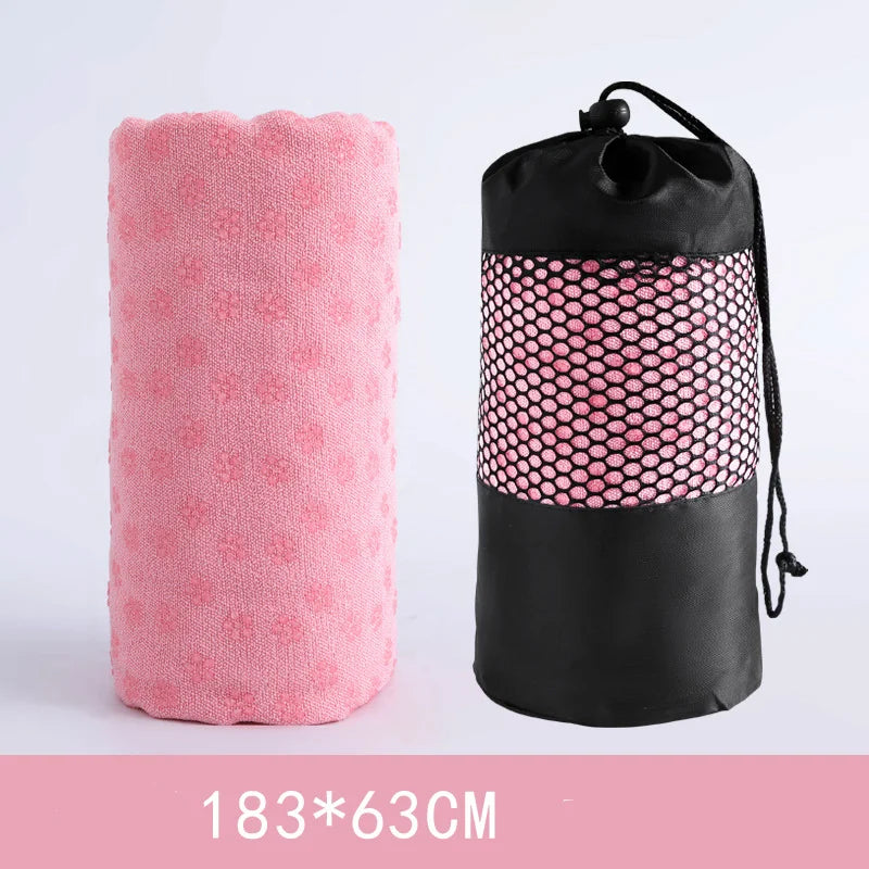 183*63cm Yoga Towel Professional Non-slip Mat Widened Lengthening Fitness Mat Home Sweat-absorbent Terry Cloth Yoga Pad