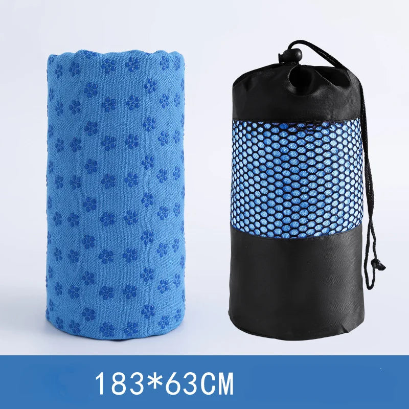 183*63cm Yoga Towel Professional Non-slip Mat Widened Lengthening Fitness Mat Home Sweat-absorbent Terry Cloth Yoga Pad