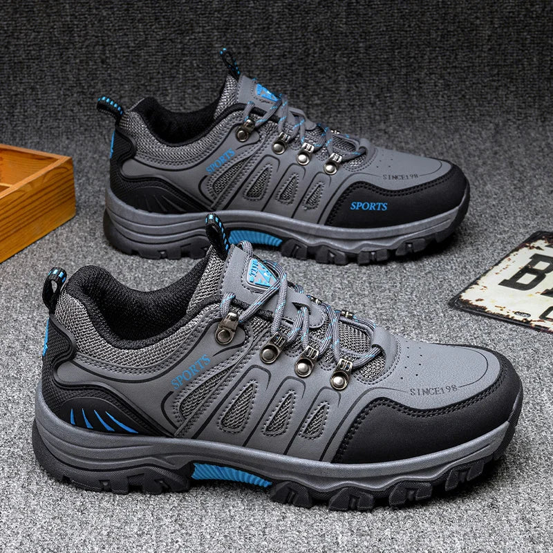 Men's Hiking Shoes Anti-Slip Breathable Lightweight Outdoor Trekking Shoes Waterproof High-Top Snow Boots Wide Size 39-44