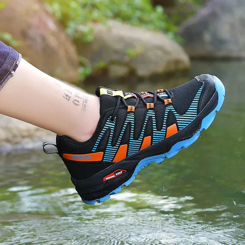 Outdoor Hiking Shoes Men Women Waterproof Trekking Sneakers Lace-up Climbing Trainers Walking Hunting Tactical Boots Big Size 47