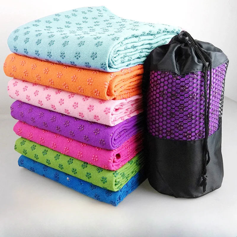 183*63cm Yoga Towel Professional Non-slip Mat Widened Lengthening Fitness Mat Home Sweat-absorbent Terry Cloth Yoga Pad