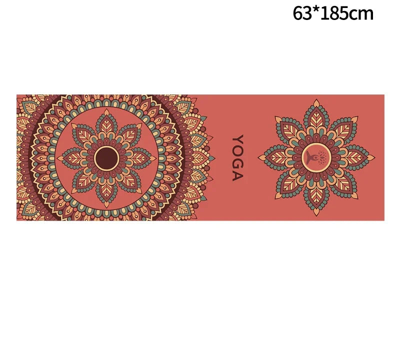 Hot Yoga Mat Towel 185*63cm Printed Yoga Towel Non Slip Fitness Workout Mat Cover for Pilates Gym Yoga Blankets