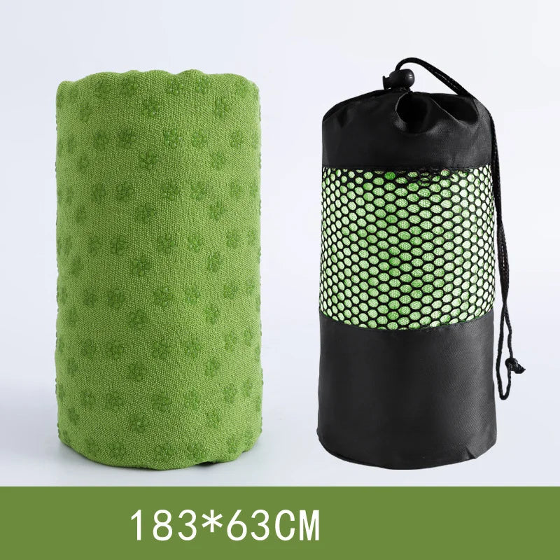 183*63cm Yoga Towel Professional Non-slip Mat Widened Lengthening Fitness Mat Home Sweat-absorbent Terry Cloth Yoga Pad