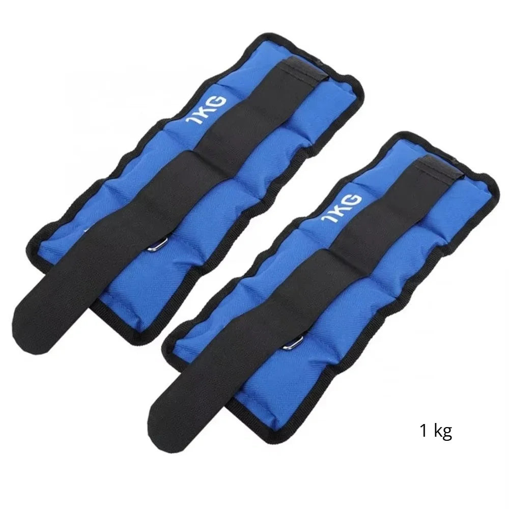 ankle and wrist weights from 1 to 5 kilos, adjustable double strap lasters, for fitness exercise gym training
