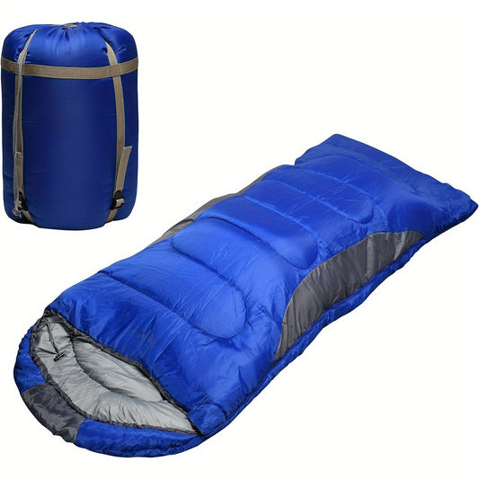 0-Degree Winter Sleeping Bag for Adults - 450GSM Cold Weather Camping Gear with High Quality Compression Sack, Envelope Hoodie Design for Big & Tall, 4-Season Lightweight & Machine Washable for Backpacking Hiking Outdoor Adve