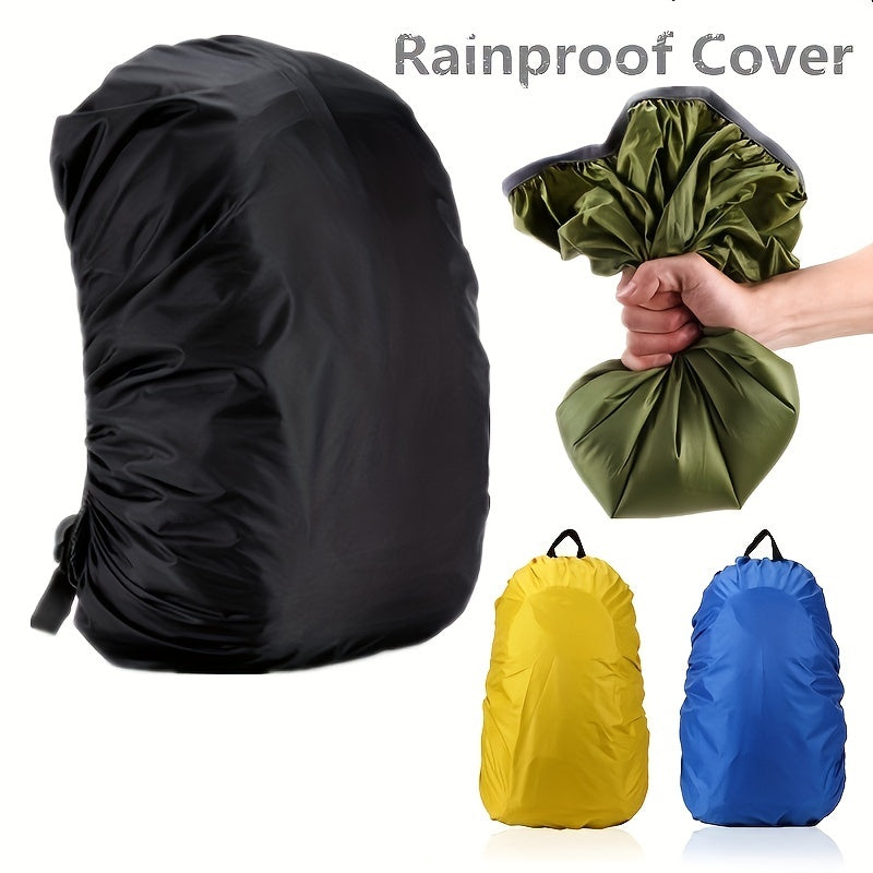 1pc 9.25gal Portable Outdoor Backpack with Cover - Durable Polyester, Ideal for Travel, Camping, and Sports Accessories, Camping Gear | Vibrant Backpack | Durable Backpack
