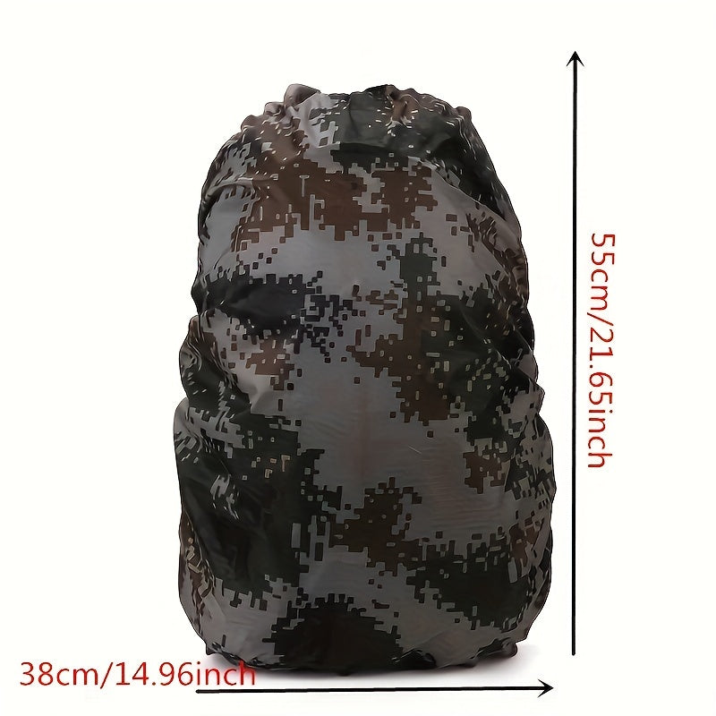 1pc 9.25gal Portable Outdoor Backpack with Cover - Durable Polyester, Ideal for Travel, Camping, and Sports Accessories, Camping Gear | Vibrant Backpack | Durable Backpack