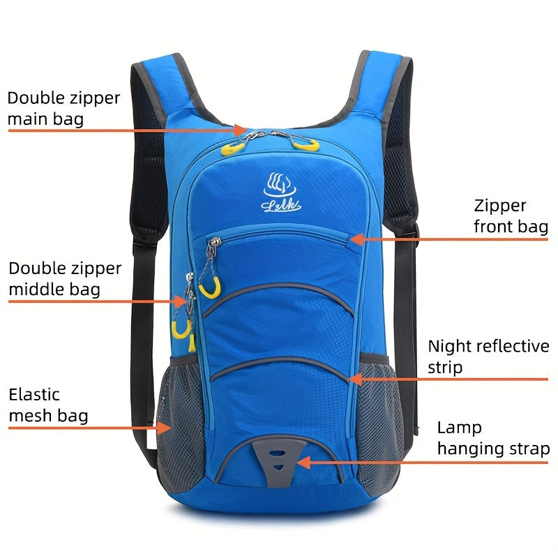5.28gal Lightweight Outdoor Sports Backpack - Breathable, Adjustable Shoulder Straps, Tablet Compartment, Zipper Closure, Ideal for Hiking, Cycling, Camping, and Travel, Camping Gear