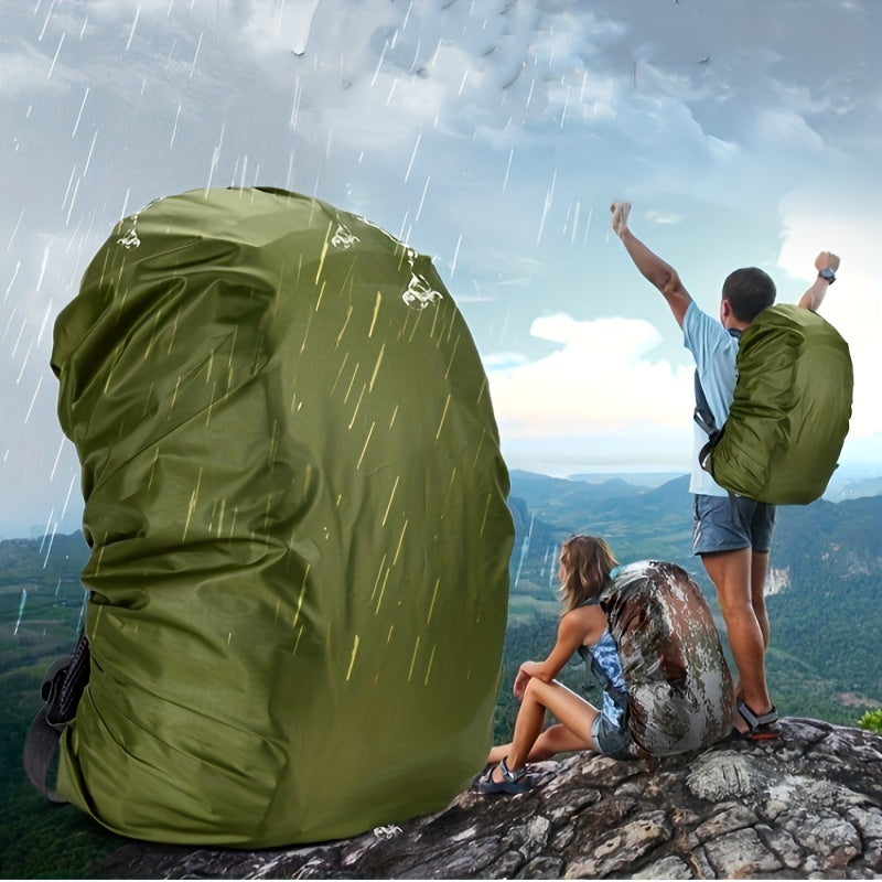 1pc 9.25gal Portable Outdoor Backpack with Cover - Durable Polyester, Ideal for Travel, Camping, and Sports Accessories, Camping Gear | Vibrant Backpack | Durable Backpack