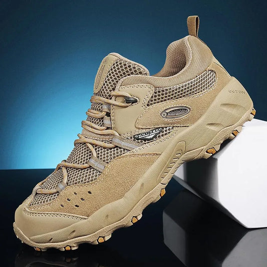 Mountain Safety Trend Steel Toe Outdoor Popular Hiking Shoes Men Adult Casual Shoes Comfortable Desert Fashionable Sneakers