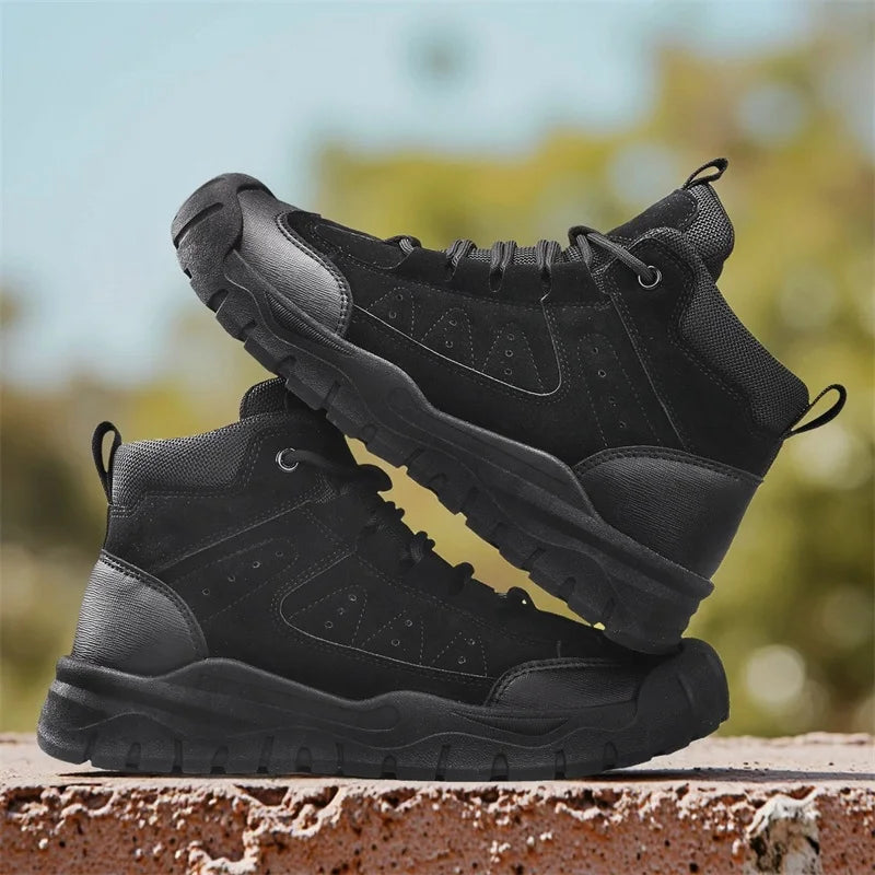 Men's Hiking Boots Autumn Winter Outdoor Walking Shoes Travel Sports Anti-slip Wear-resi Non-Slip Comfortable Men Casual Shoes