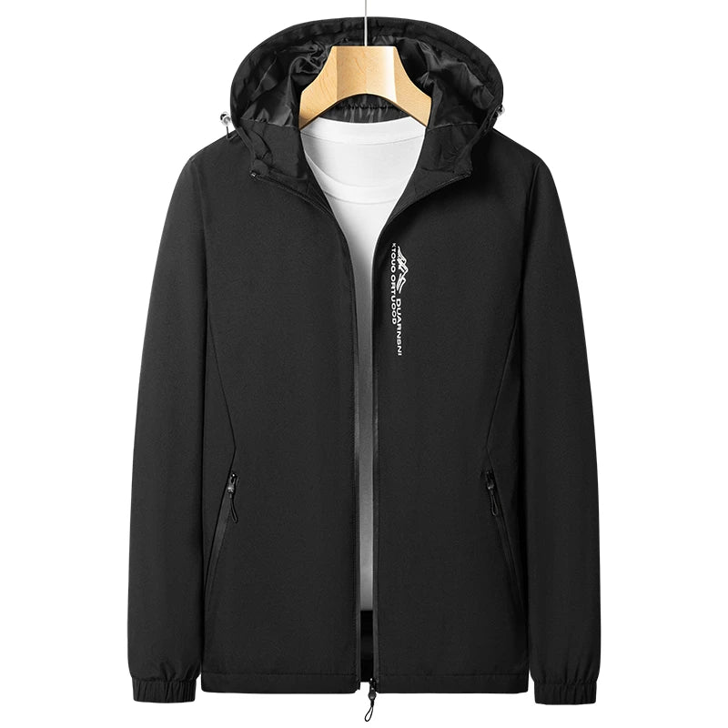 Hooded Workwear Cargo Jackets for Men Women Outdoor Waterproof Camping Jackets Men Windproof Windbreaker Coats Hiking Outerwear