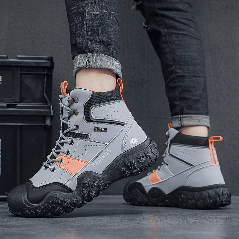 Winter Men's Hiking Shoes Lightweight Anti Slip Mens Boots Outdoor Sneakers Comfortable Climbing Hunting Trekking Camping Shoes