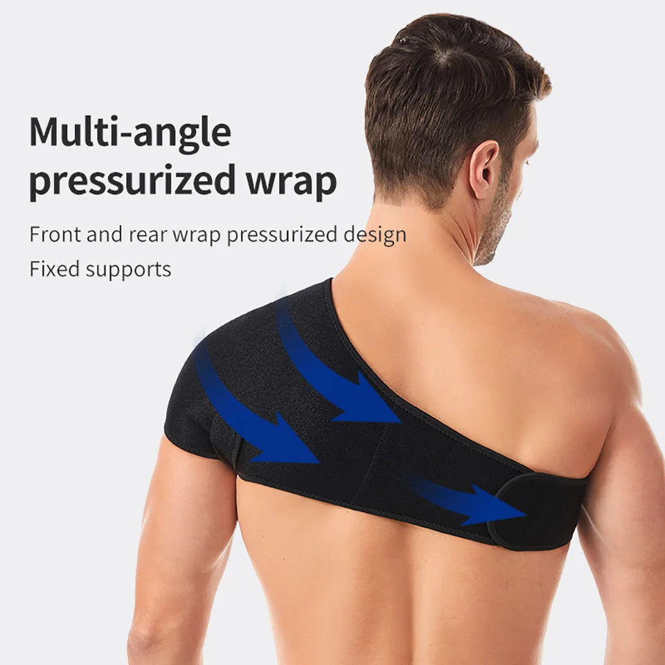 Sports Shoulder Pads Wide Adjustable Shoulder Guard Stretching Pressurized Protective Gear Fitness Outdoor Riding Weightlifting