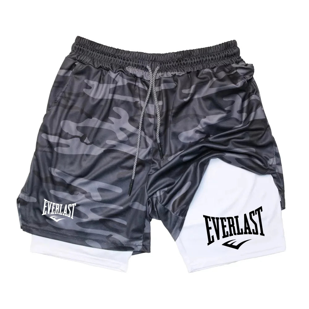 Men Running Shorts 2 In 1 Double-deck Sport Shorts  Gym Fitness Short Pants Training Jogging Bottom Men's Clothing RL0615
