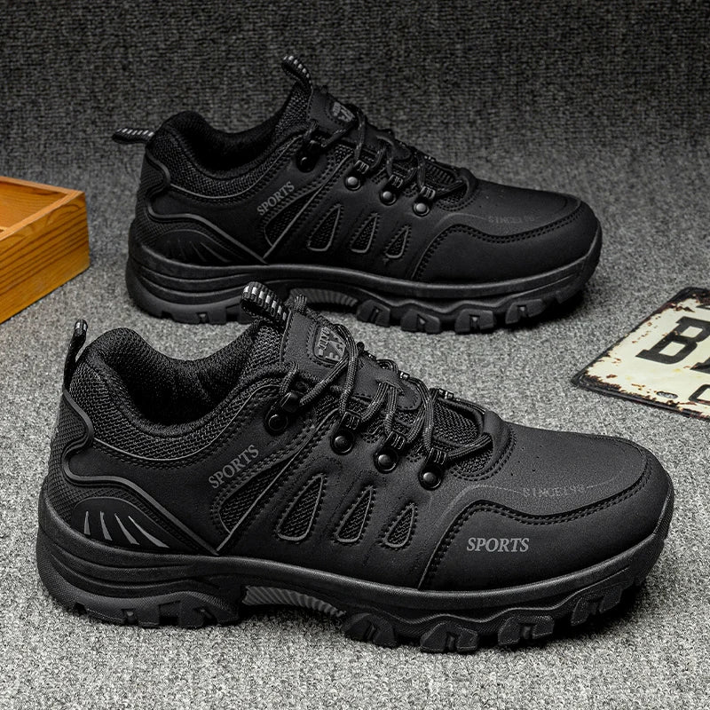 Men's Hiking Shoes Anti-Slip Breathable Lightweight Outdoor Trekking Shoes Waterproof High-Top Snow Boots Wide Size 39-44