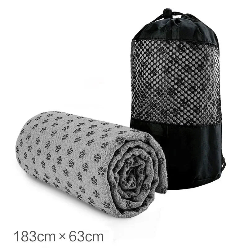 183*63cm Yoga Towel Professional Non-slip Mat Widened Lengthening Fitness Mat Home Sweat-absorbent Terry Cloth  Yoga Pad