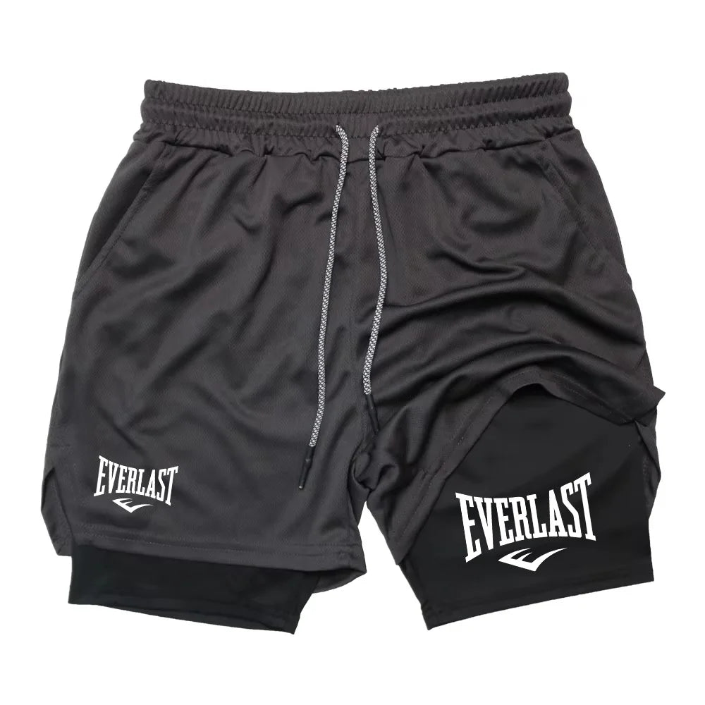 Men Running Shorts 2 In 1 Double-deck Sport Shorts  Gym Fitness Short Pants Training Jogging Bottom Men's Clothing RL0615