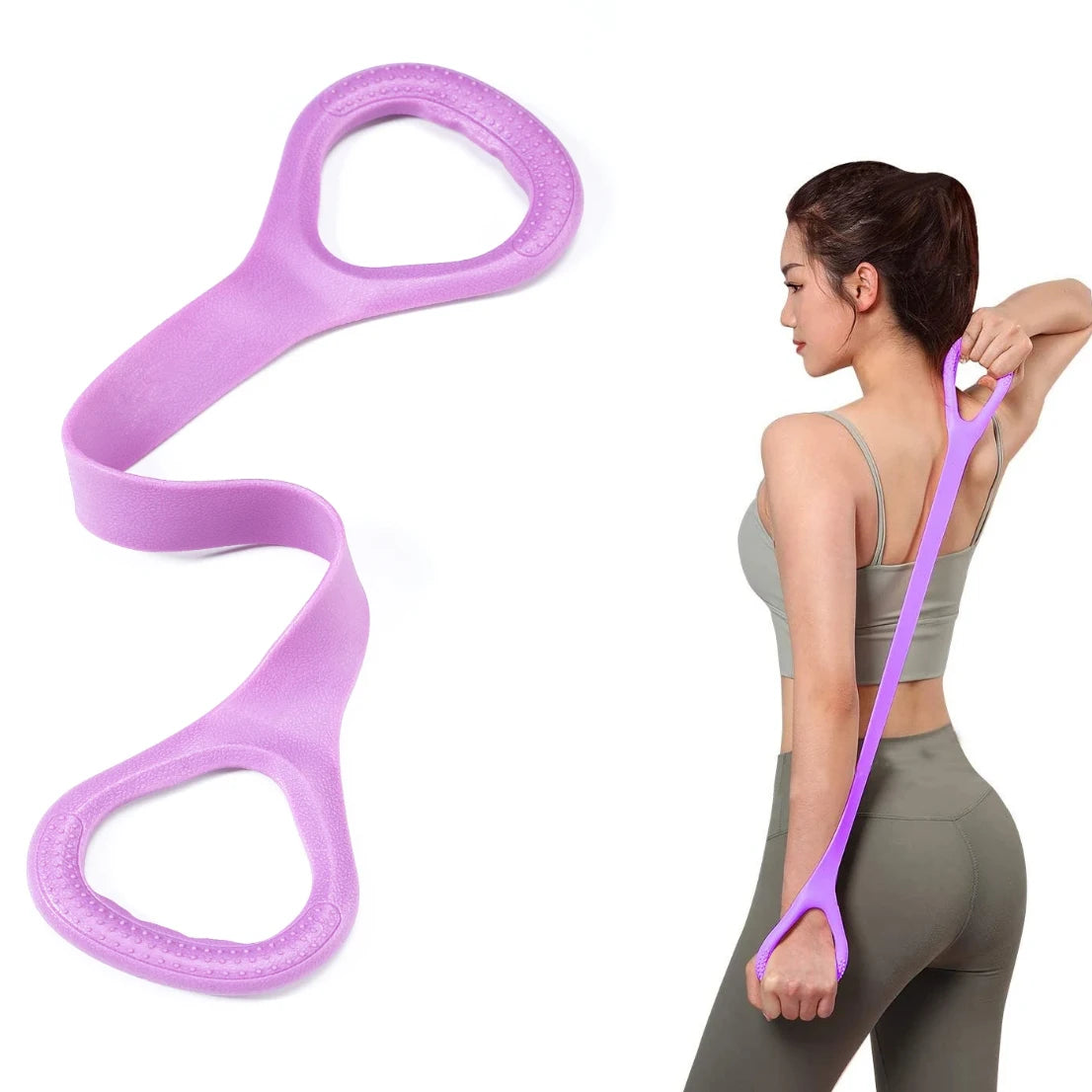 8 Fitness Workout Resistance Band Arm Back Shoulder Exercise Elastic Training Band Yoga Pilates Physical Therapy Equipment