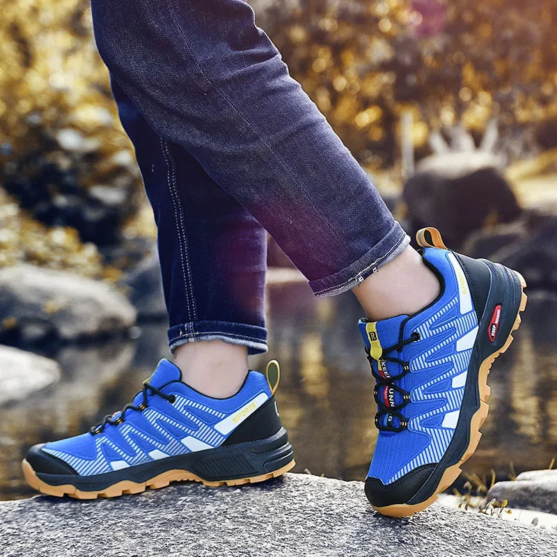 Outdoor Hiking Shoes Men Women Waterproof Trekking Sneakers Lace-up Climbing Trainers Walking Hunting Tactical Boots Big Size 47
