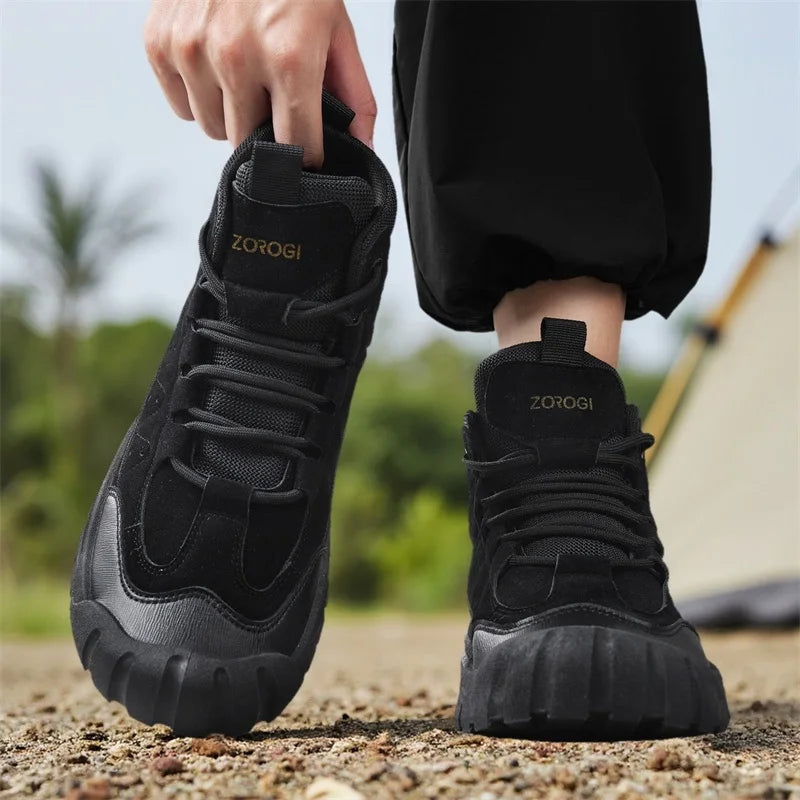 Men's Hiking Boots Autumn Winter Outdoor Walking Shoes Travel Sports Anti-slip Wear-resi Non-Slip Comfortable Men Casual Shoes
