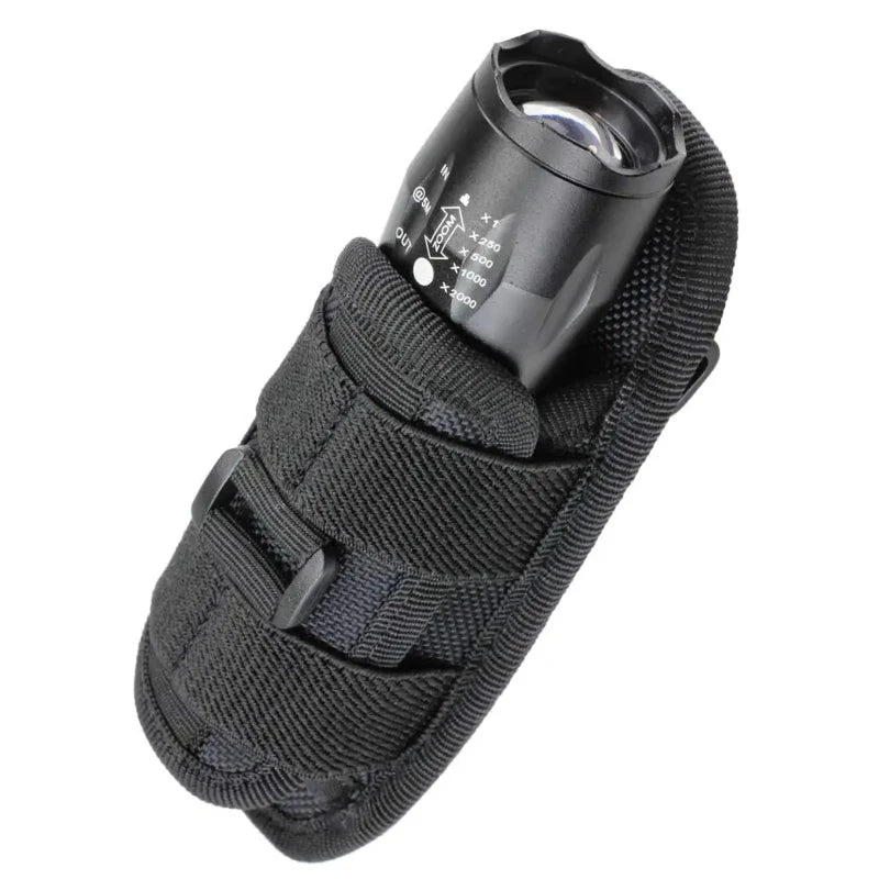 360-degree Rotating Belt Flashlight Bag, Outdoor Mountain Climbing and Hiking Flashlight Storage, Elastic Multi-purpose Tool Kit