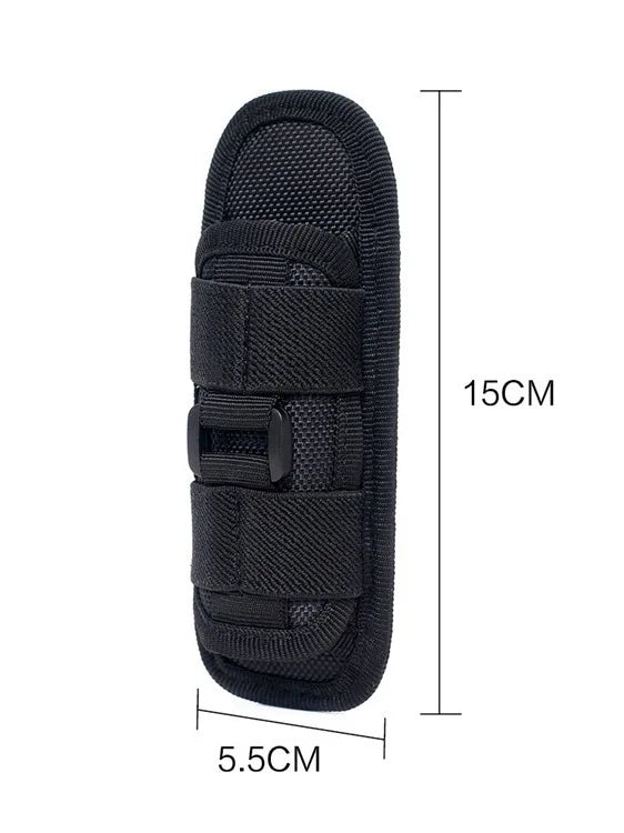 360-degree Rotating Belt Flashlight Bag, Outdoor Mountain Climbing and Hiking Flashlight Storage, Elastic Multi-purpose Tool Kit