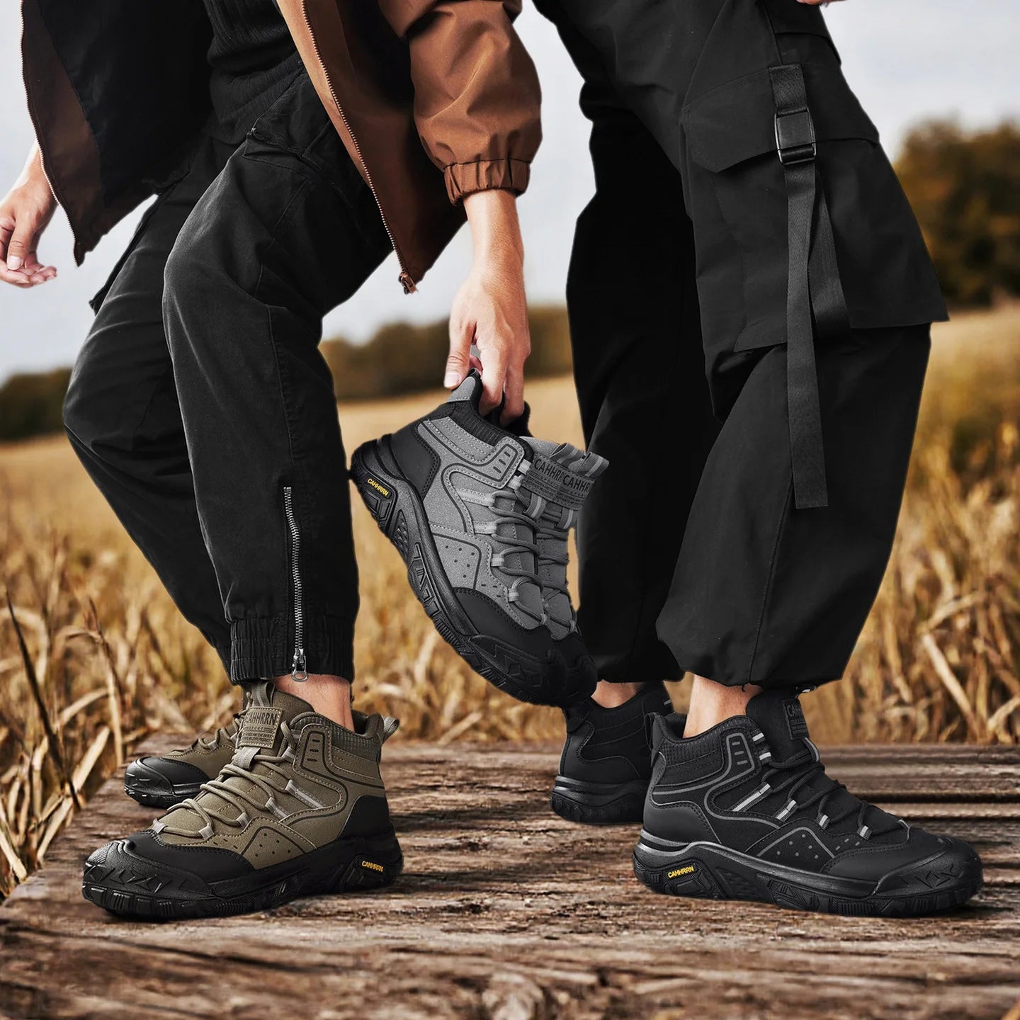 Fall/Winter Outdoor Hiking Shoes, Anti-slip and Wear-resistant Workwear Sports Shoes, Men's Work Boots