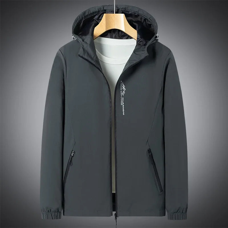 Hooded Workwear Cargo Jackets for Men Women Outdoor Waterproof Camping Jackets Men Windproof Windbreaker Coats Hiking Outerwear