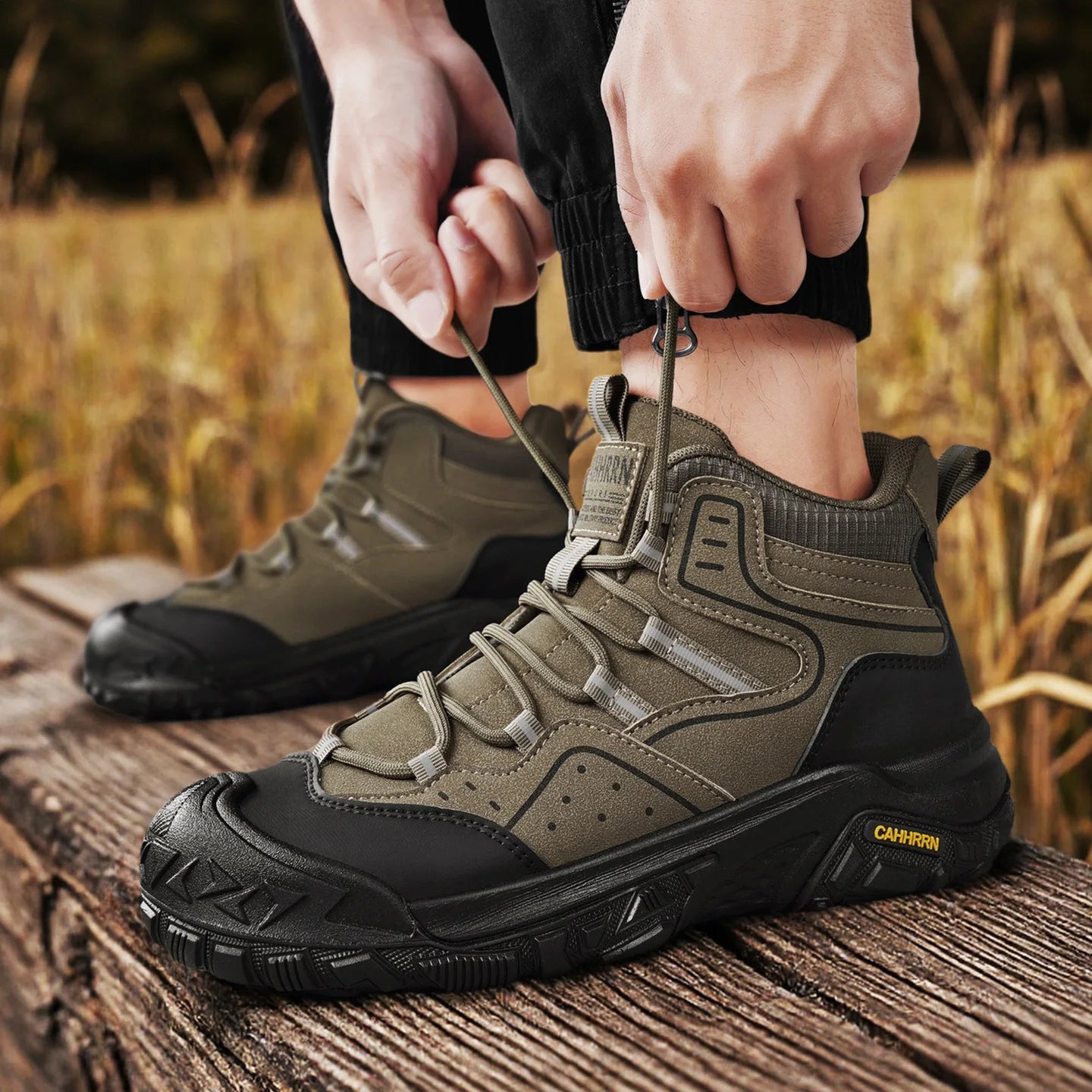 Fall/Winter Outdoor Hiking Shoes, Anti-slip and Wear-resistant Workwear Sports Shoes, Men's Work Boots