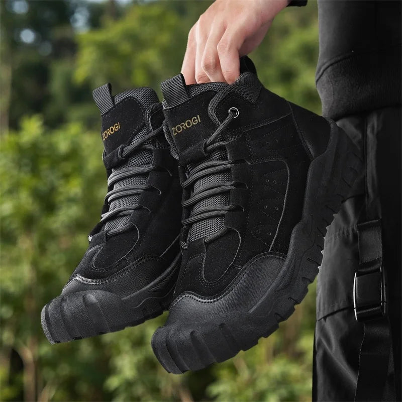 Men's Hiking Boots Autumn Winter Outdoor Walking Shoes Travel Sports Anti-slip Wear-resi Non-Slip Comfortable Men Casual Shoes