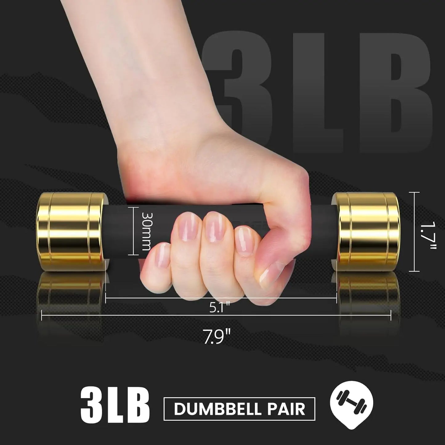 Round Dumbbell Sets with Steel Handle Odorlessrubber Handle Cover