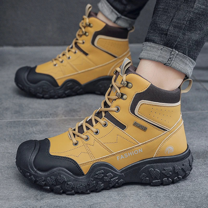 Winter Men's Hiking Shoes Lightweight Anti Slip Mens Boots Outdoor Sneakers Comfortable Climbing Hunting Trekking Camping Shoes