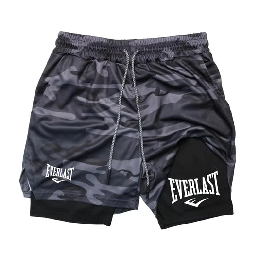 Men Running Shorts 2 In 1 Double-deck Sport Shorts  Gym Fitness Short Pants Training Jogging Bottom Men's Clothing RL0615