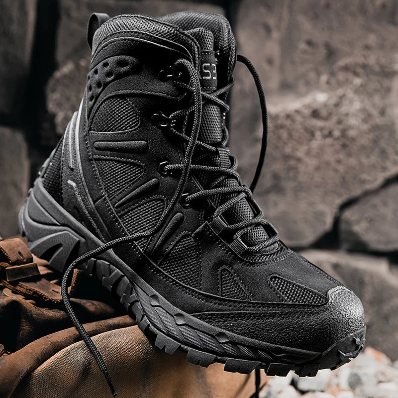 New Tactical Boots Outdoor Camping Military Style Men's Spring Summer Season Hiking Shoes Comfortable Breathable Sports Gear