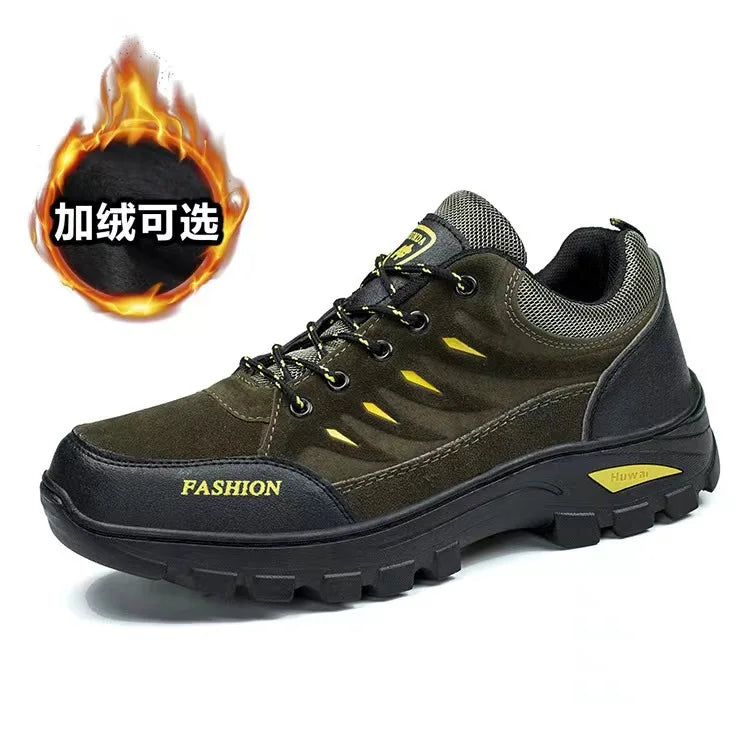 2024 New outdoor hiking shoes for tourism men's Casual warm non slip sports shoes low cut cotton shoes sneaker for men winter