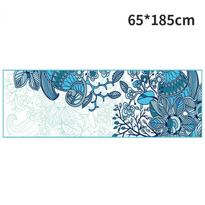 Hot Yoga Mat Towel 185*63cm Printed Yoga Towel Non Slip Fitness Workout Mat Cover for Pilates Gym Yoga Blankets