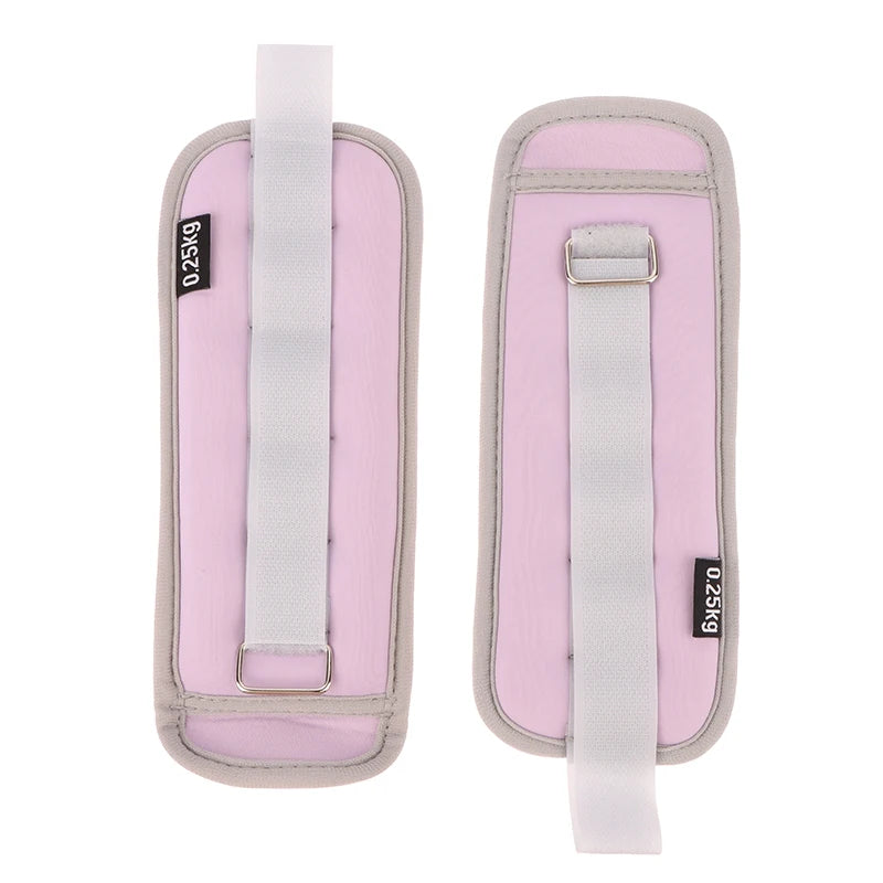 【M】1Pair Adjustable Ankle Weights (0.25kg*2pcs) Neoprene Leg Arm Straps For Fitness Aerobics Physical Therapy For Women Men Kids