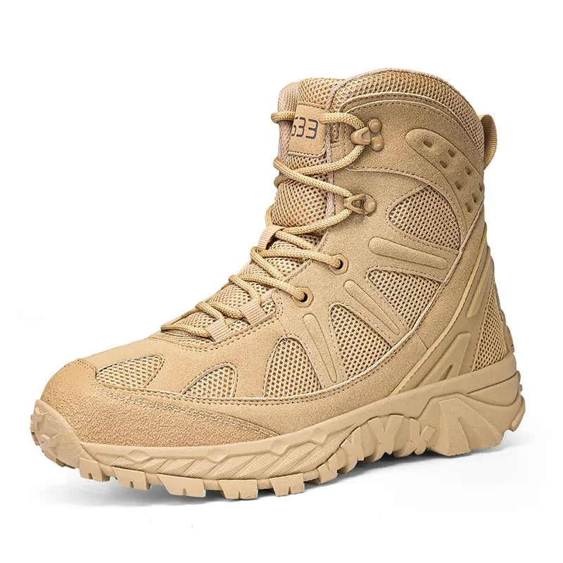New Tactical Boots Outdoor Camping Military Style Men's Spring Summer Season Hiking Shoes Comfortable Breathable Sports Gear