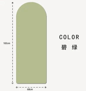 Anti Slip Custom Yoga Mats Eco Friendly Natural Rubber Oval Curve Pu Yoga Mat Arch Pill Shape Arched  Yoga Mat Thick